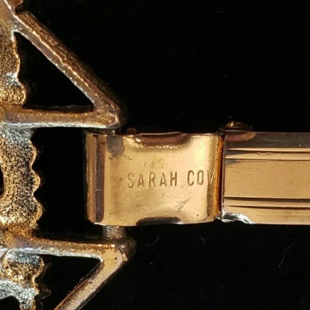 UPDATED AD Sarah Coventry Vintage 60's Bracelet Links Stones - Picture 6 of 16